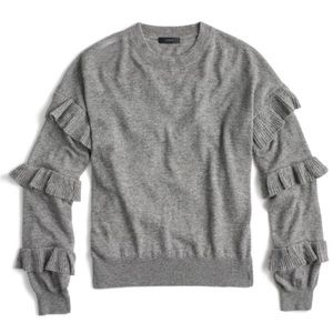 J Crew Ruffle Sleeve Sweater